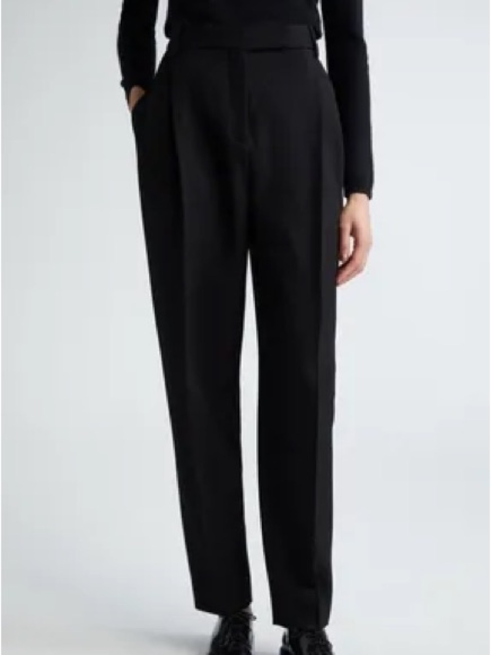 Nellie Partow Black Tailored Straight Leg Trousers Pants Size 2 Made in USA